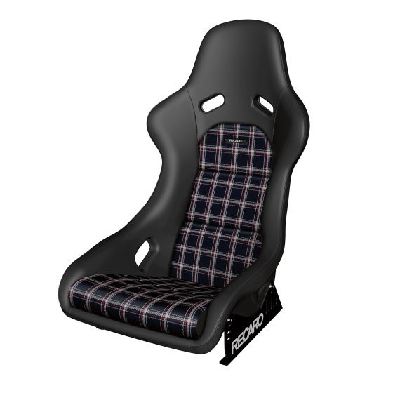 Športová sedačka Rennschalen (ABE) Kožená black / Karo